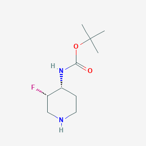 tert-Butyl (cis-3-fluoropiperidin-4-yl)carbamate chemical structure (CAS 1268521-83-0)