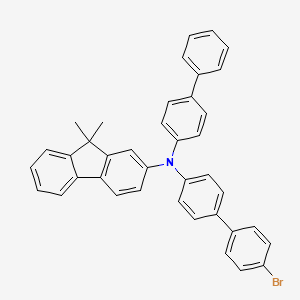 N-([1,1'-Biphenyl]-4-yl)-N-(4'-bromo-[1,1'-biphenyl]-4-yl)-9,9-dimethyl-9H-fluoren-2-amine chemical structure (CAS 1268621-99-3)
