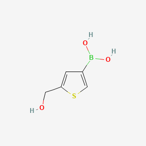 (5-(Hydroxymethyl)thiophen-3-yl)boronic acid chemical structure (CAS 1268683-45-9)