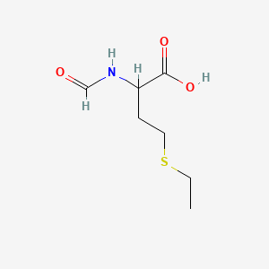 4-(Ethylthio)-2-formamidobutanoic acid chemical structure (CAS 126872-00-2)