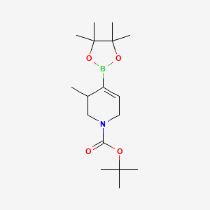 tert-Butyl 3-methyl-4-(4,4,5,5-tetramethyl-1,3,2-dioxaborolan-2-yl)-3,6-dihydropyridine-1(2H)-carboxylate chemical structure (CAS 1268816-61-0)