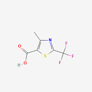 4-Methyl-2-(trifluoromethyl)thiazole-5-carboxylic acid chemical structure (CAS 126889-06-3)