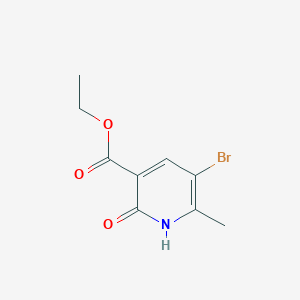 Ethyl 5-bromo-2-hydroxy-6-methylnicotinate chemical structure (CAS 1269025-45-7)