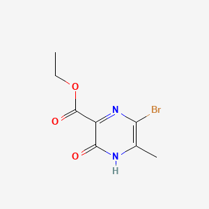 Ethyl 6-bromo-3-hydroxy-5-methylpyrazine-2-carboxylate chemical structure (CAS 1269026-22-3)