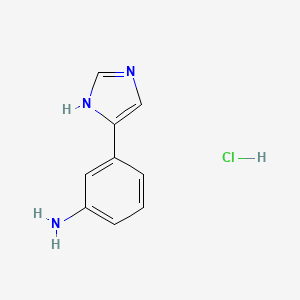 3-(1H-Imidazol-5-yl)aniline hydrochloride chemical structure (CAS 1269052-70-1)