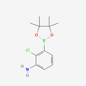 2-Chloro-3-(4,4,5,5-tetramethyl-1,3,2-dioxaborolan-2-yl)aniline chemical structure (CAS 1269233-01-3)