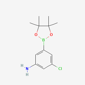 3-Chloro-5-(4,4,5,5-tetramethyl-1,3,2-dioxaborolan-2-yl)aniline chemical structure (CAS 1269233-11-5)