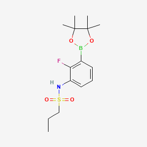 N-(2-Fluoro-3-(4,4,5,5-tetramethyl-1,3,2-dioxaborolan-2-yl)phenyl)propane-1-sulfonamide chemical structure (CAS 1269233-76-2)