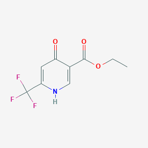 Ethyl 4-hydroxy-6-(trifluoromethyl)nicotinate chemical structure (CAS 1269292-28-5)