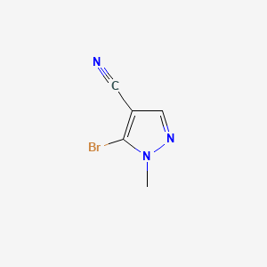 5-Bromo-1-methyl-1H-pyrazole-4-carbonitrile chemical structure (CAS 1269293-80-2)