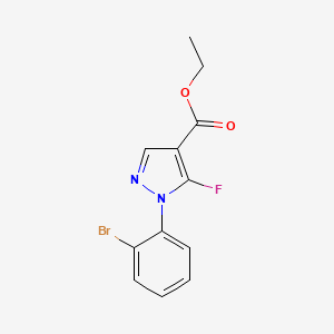 Ethyl 1-(2-bromophenyl)-5-fluoro-1H-pyrazole-4-carboxylate chemical structure (CAS 1269294-11-2)