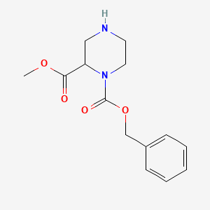 1-Benzyl 2-methyl piperazine-1,2-dicarboxylate chemical structure (CAS 126937-43-7)