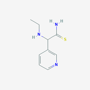 2-(Ethylamino)-2-(pyridin-3-yl)ethanethioamide chemical structure (CAS 1269400-64-7)