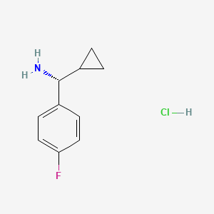 (R)-Cyclopropyl(4-fluorophenyl)methanamine hydrochloride chemical structure (CAS 1269437-73-1)
