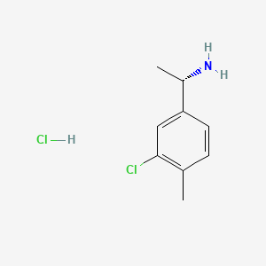 (S)-1-(3-Chloro-4-methylphenyl)ethanamine hydrochloride chemical structure (CAS 1269469-78-4)