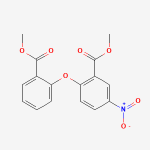 Methyl 2-(2-(methoxycarbonyl)phenoxy)-5-nitrobenzoate chemical structure (CAS 1269492-17-2)