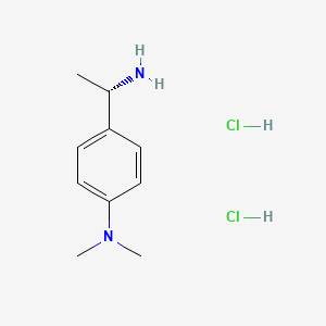 (S)-4-(1-Aminoethyl)-N,N-dimethylbenzenamine dihydrochloride chemical structure (CAS 1269504-26-8)