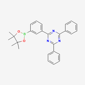 2,4-Diphenyl-6-(3-(4,4,5,5-tetramethyl-1,3,2-dioxaborolan-2-yl)phenyl)-1,3,5-triazine chemical structure (CAS 1269508-31-7)
