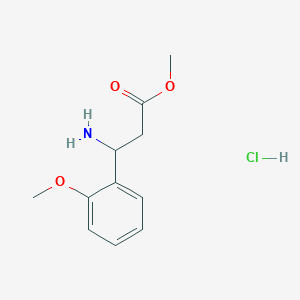 Methyl 3-amino-3-(2-methoxyphenyl)propanoate hydrochloride chemical structure (CAS 1269634-07-2)