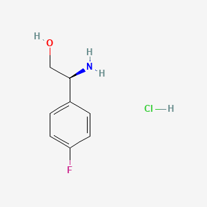 (S)-2-Amino-2-(4-fluorophenyl)ethanol hydrochloride chemical structure (CAS 1269773-21-8)