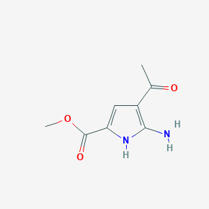 Methyl 4-acetyl-5-amino-1H-pyrrole-2-carboxylate chemical structure (CAS 1269824-46-5)