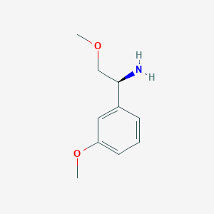 (S)-2-Methoxy-1-(3-methoxyphenyl)ethan-1-amine chemical structure (CAS 1269936-01-7)