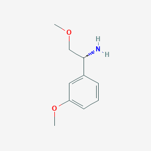 (R)-2-Methoxy-1-(3-methoxyphenyl)ethan-1-amine chemical structure (CAS 1270081-16-7)