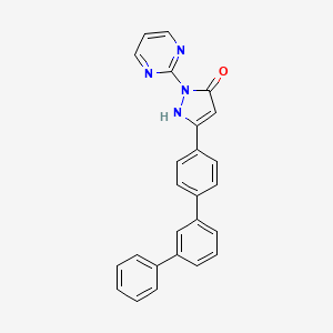 3-([1,1':3',1''-Terphenyl]-4-yl)-1-(pyrimidin-2-yl)-1H-pyrazol-5-ol chemical structure (CAS 1270084-90-6)