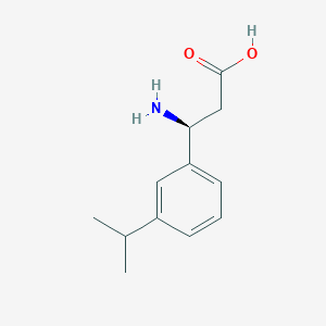 (S)-3-Amino-3-(3-isopropylphenyl)propanoic acid chemical structure (CAS 1270210-02-0)