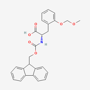(S)-2-((((9H-Fluoren-9-yl)methoxy)carbonyl)amino)-3-(2-(methoxymethoxy)phenyl)propanoic acid chemical structure (CAS 1270294-66-0)