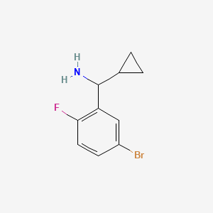 (5-Bromo-2-fluorophenyl)(cyclopropyl)methanamine chemical structure (CAS 1270377-73-5)