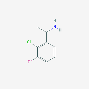 1-(2-Chloro-3-fluorophenyl)ethanamine chemical structure (CAS 1270482-67-1)