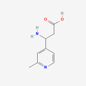 3-Amino-3-(2-methylpyridin-4-yl)propanoic acid chemical structure (CAS 1270484-90-6)