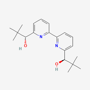 (1R,1'R)-1,1'-([2,2'-Bipyridine]-6,6'-diyl)bis(2,2-dimethylpropan-1-ol) chemical structure (CAS 127049-50-7)