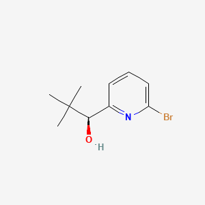 (S)-1-(6-Bromopyridin-2-yl)-2,2-dimethylpropan-1-ol chemical structure (CAS 127049-52-9)