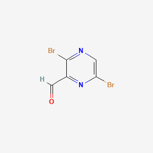 3,6-Dibromopyrazine-2-carbaldehyde chemical structure (CAS 1270497-54-5)