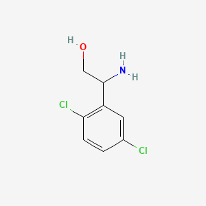 2-Amino-2-(2,5-dichlorophenyl)ethan-1-ol chemical structure (CAS 1270510-39-8)