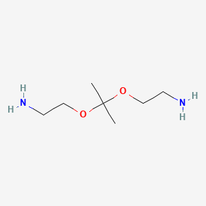 2,2'-(Propane-2,2-diylbis(oxy))diethanamine chemical structure (CAS 127090-71-5)