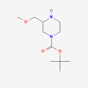 tert-Butyl 3-(methoxymethyl)piperazine-1-carboxylate chemical structure (CAS 1270982-05-2)