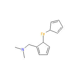 (Dimethylaminomethyl)ferrocene chemical structure (CAS 1271-86-9)