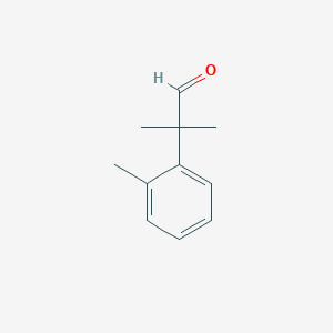 2-Methyl-2-(o-tolyl)propanal chemical structure (CAS 127106-02-9)
