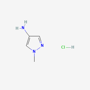 1-Methyl-1H-pyrazol-4-amine hydrochloride chemical structure (CAS 127107-23-7)