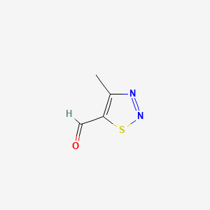 4-Methyl-1,2,3-thiadiazole-5-carbaldehyde chemical structure (CAS 127108-66-1)