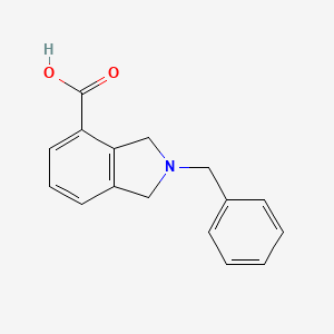 2-Benzylisoindoline-4-carboxylic acid chemical structure (CAS 127169-17-9)