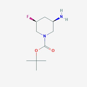 (3R,5S)-tert-Butyl 3-amino-5-fluoropiperidine-1-carboxylate chemical structure (CAS 1271810-13-9)