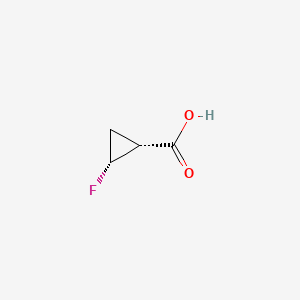 (1R,2R)-2-Fluorocyclopropanecarboxylic acid chemical structure (CAS 127199-13-7)