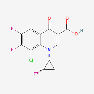 8-Chloro-6,7-difluoro-1-((1R,2S)-2-fluorocyclopropyl)-4-oxo-1,4-dihydroquinoline-3-carboxylic acid chemical structure (CAS 127199-27-3)