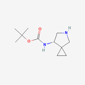 (S)-tert-Butyl 5-azaspiro[2.4]heptan-7-ylcarbamate chemical structure (CAS 127199-45-5)