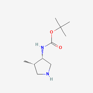 tert-Butyl ((3S,4S)-4-methylpyrrolidin-3-yl)carbamate chemical structure (CAS 127199-54-6)