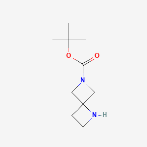tert-Butyl 1,6-diazaspiro[3.3]heptane-6-carboxylate chemical structure (CAS 1272412-72-2)